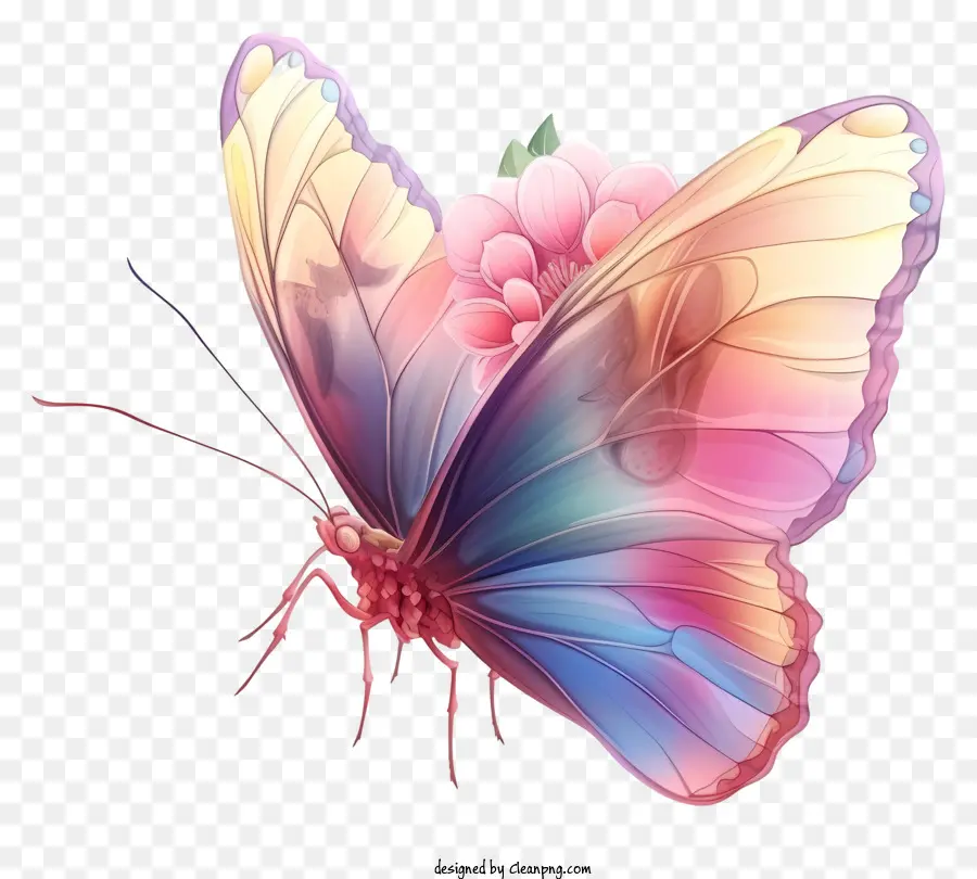 Карикатура элегантная бабочка，Бабочка PNG