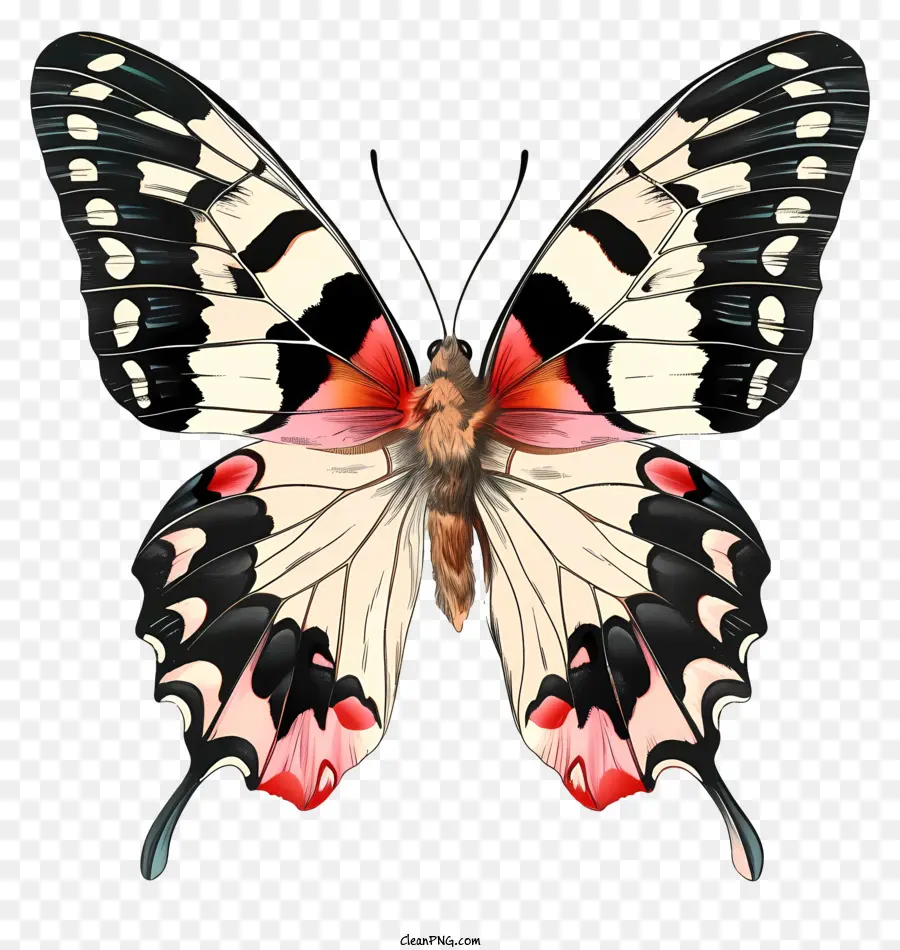 Плоская элегантная бабочка，Бабочка PNG