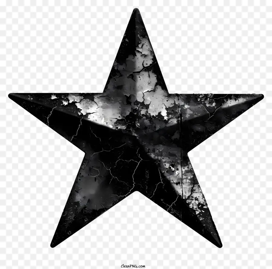 черная звезда，черно белая фотография PNG