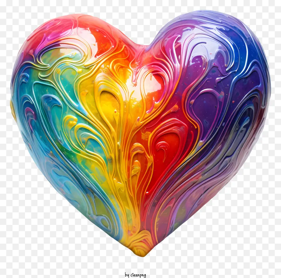 ЛГБТ Валентина，скульптура в форме сердца PNG