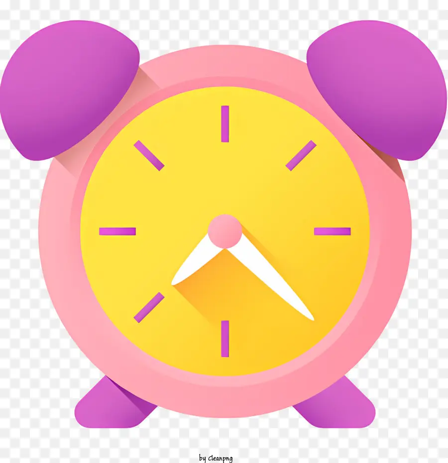 значок часов，Розовый Будильник PNG
