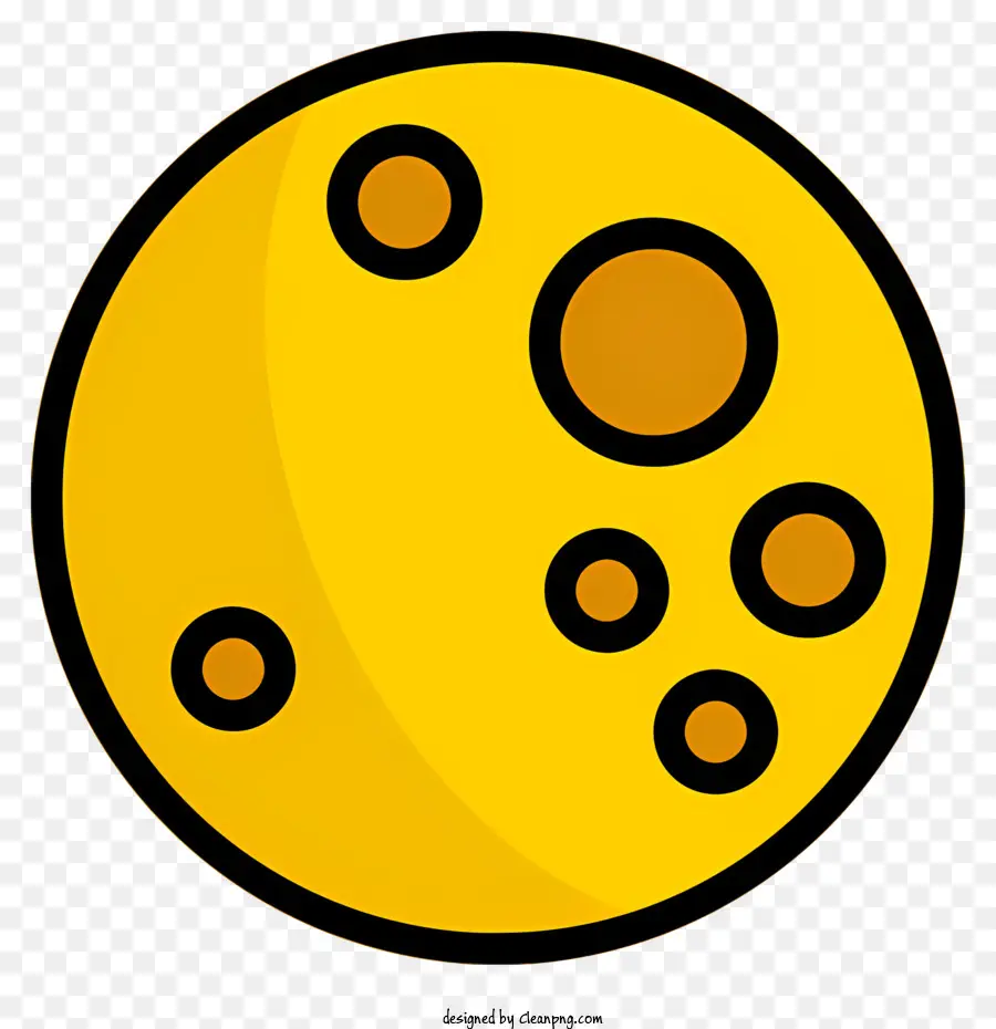 полная луна，желтый круг PNG