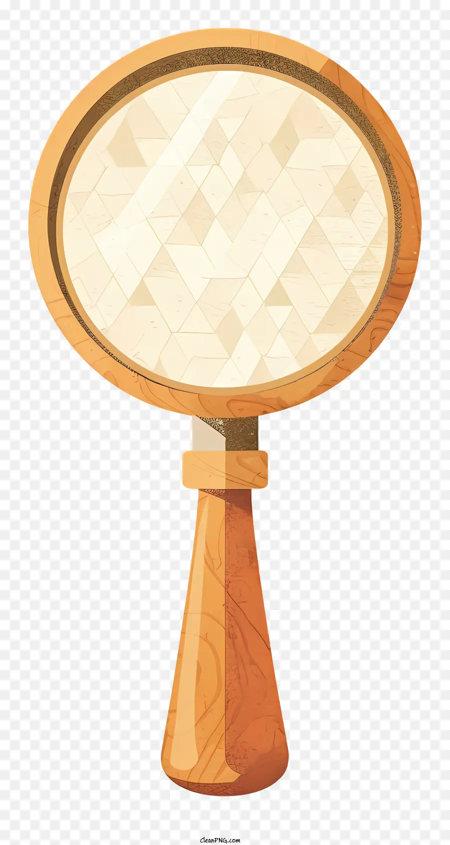 Увеличительное стекло，деревянные зеркало PNG