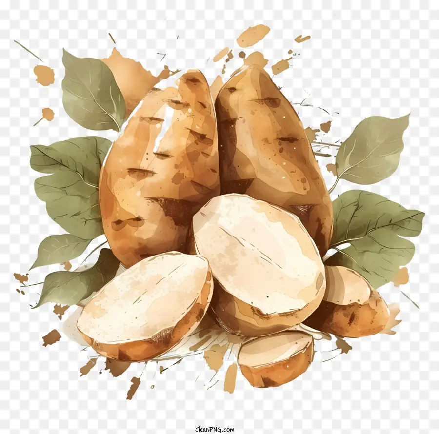 Potatoes，разрезать картофель PNG