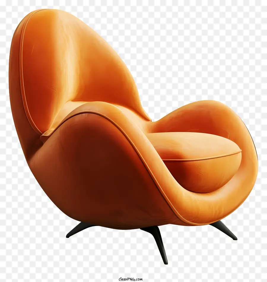 современный стул，апельсиновый стул PNG