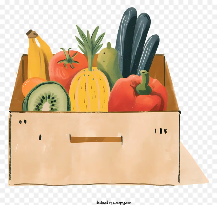 овощная коробка，коробка PNG