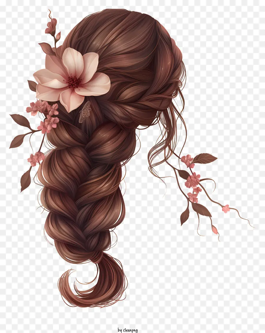 Плетенный парик волос，плетеные булочка PNG