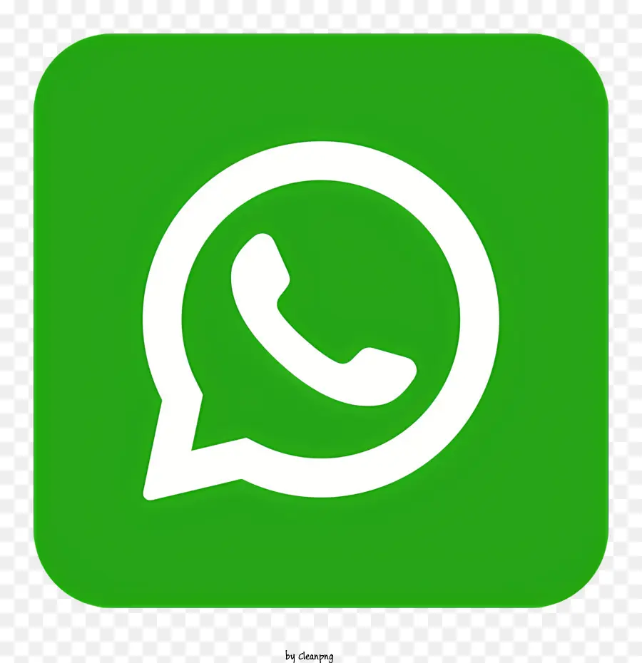 Whatsapp логотип，зеленый квадрат PNG
