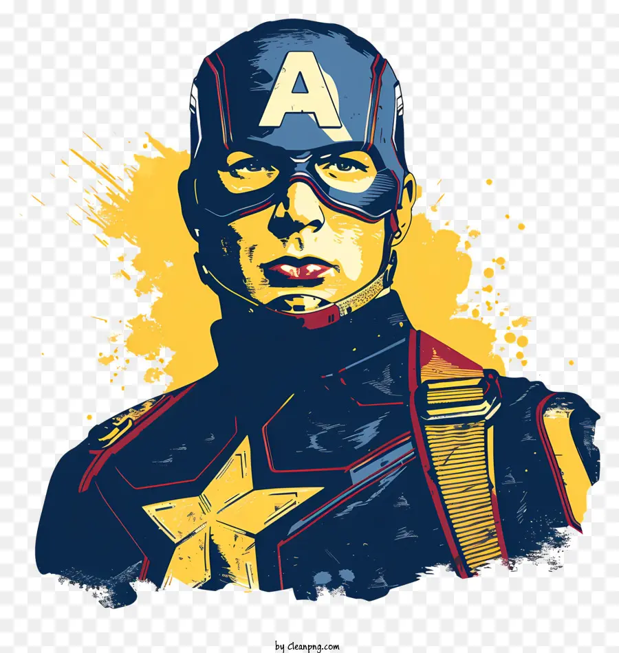 Капитан Америка，синий костюм PNG