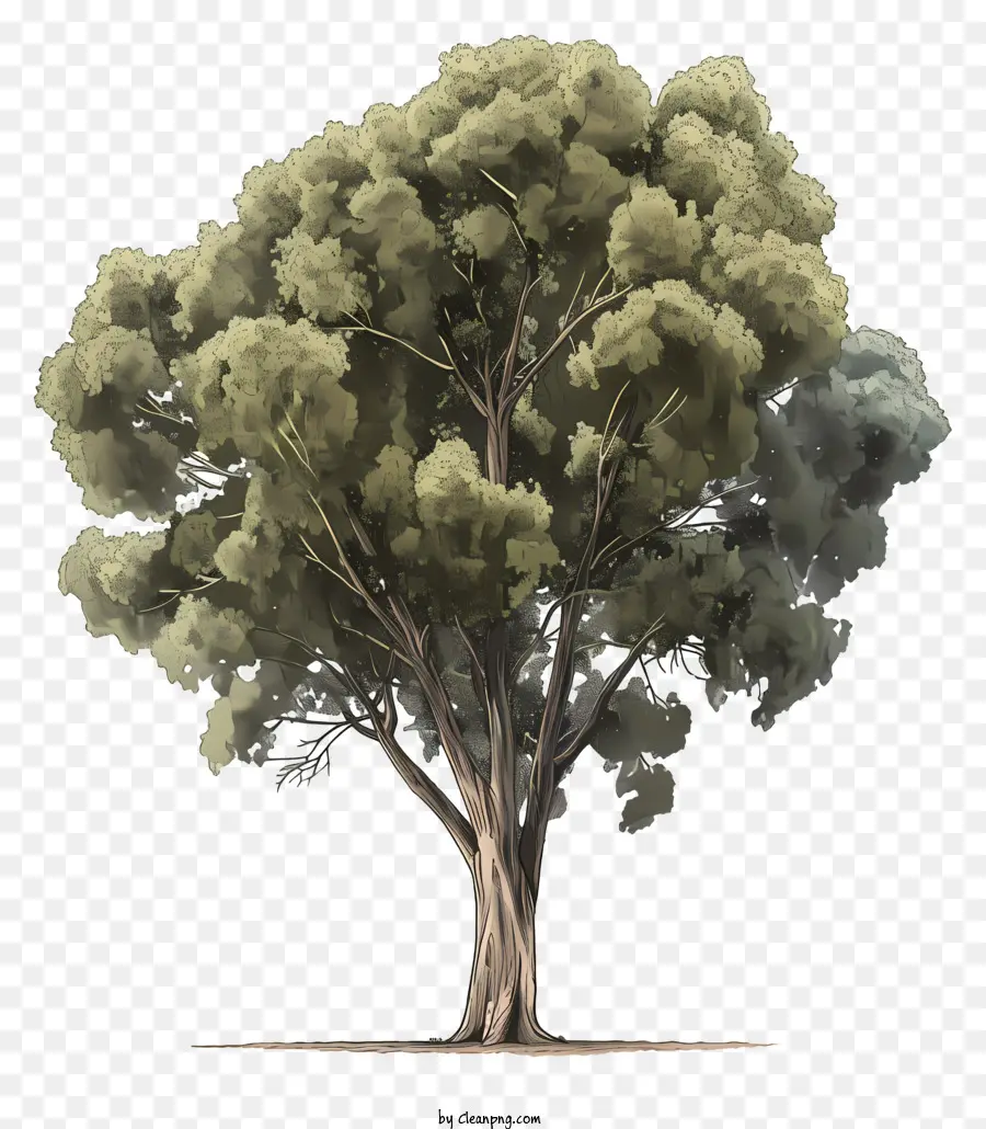 Дерево，большой багажник PNG