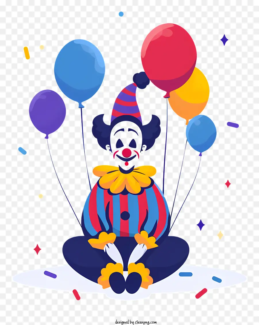 клоун с воздушными шарами，мультфильм клоун PNG