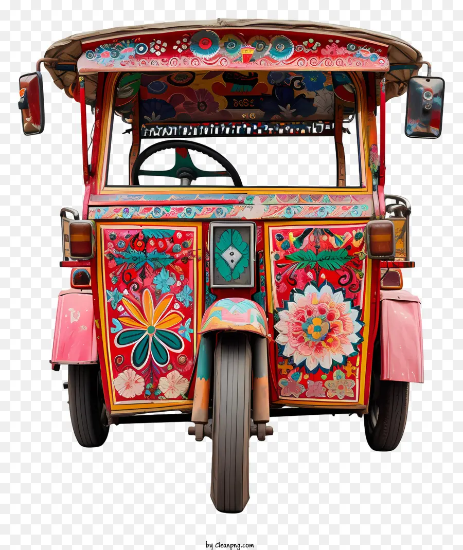 Моторикша，Декорированная рикша PNG
