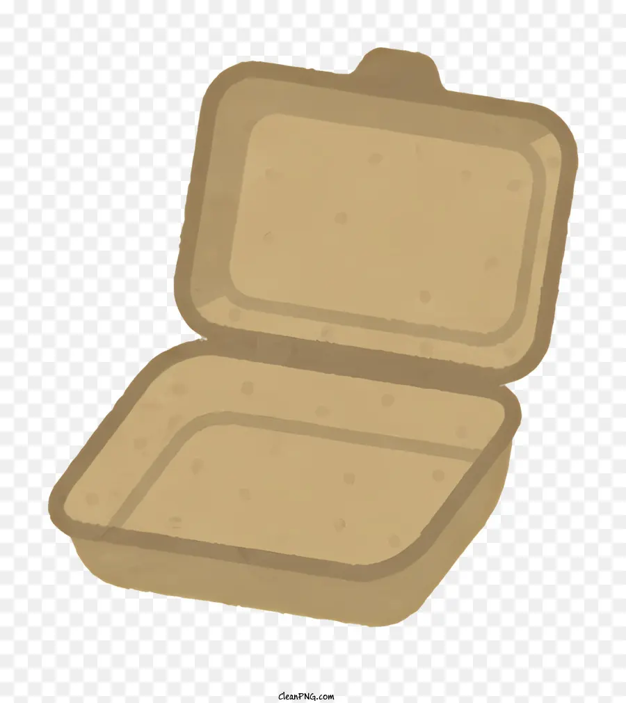 коричневая картонная коробка，прозрачная крышка PNG