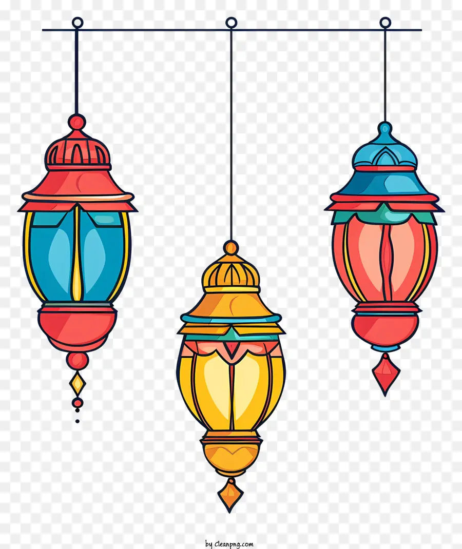 Висящие исламские лампы，висит фонарь PNG