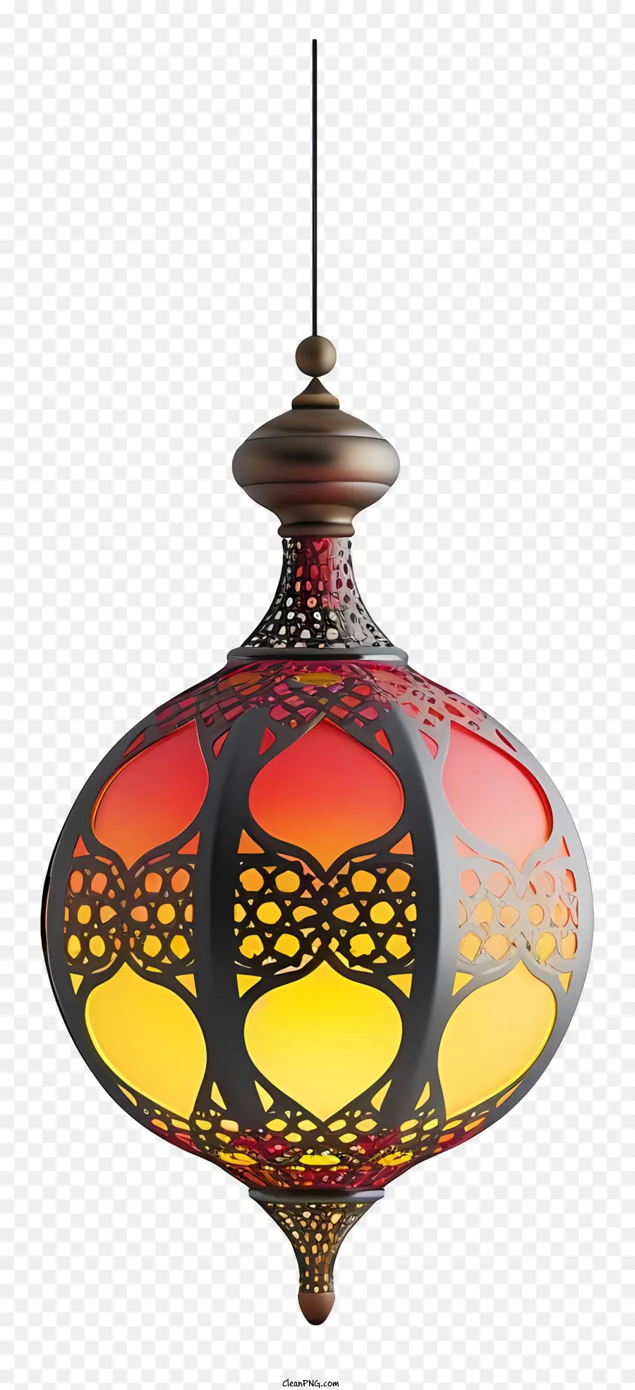 Исламская лампа，цветной стеклянный оттенок PNG