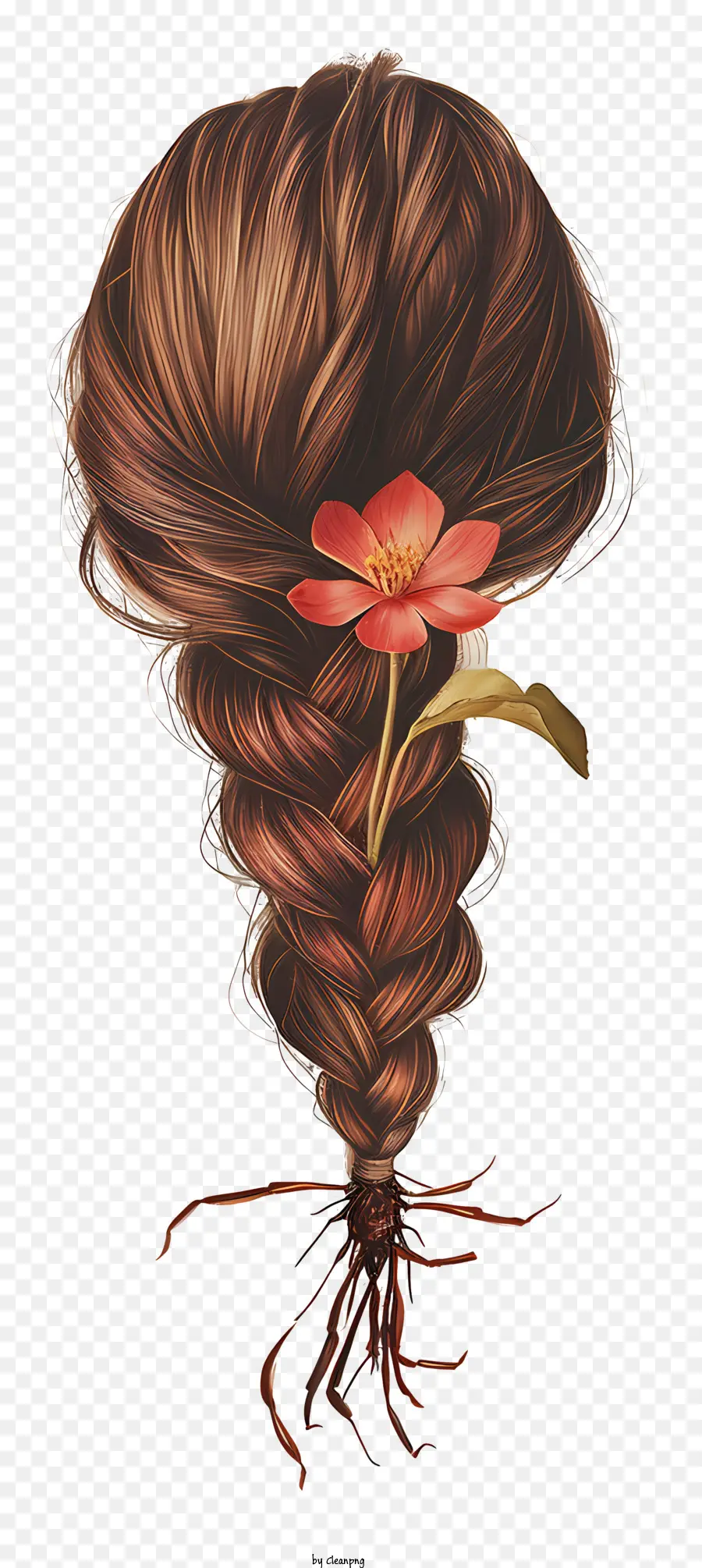 Плетенный парик волос，женские волосы PNG