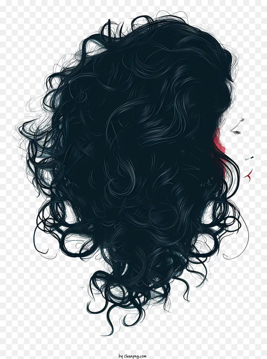 парик волос，Женщина с длинными вьющимися волосами PNG