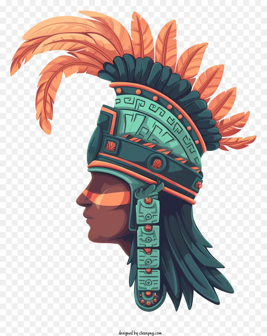 Инков империя головного уборов，Древний мексиканский воин PNG