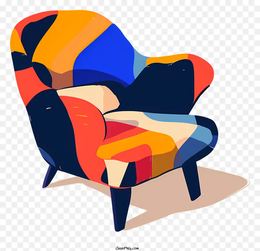 современный стул，красочный стул PNG