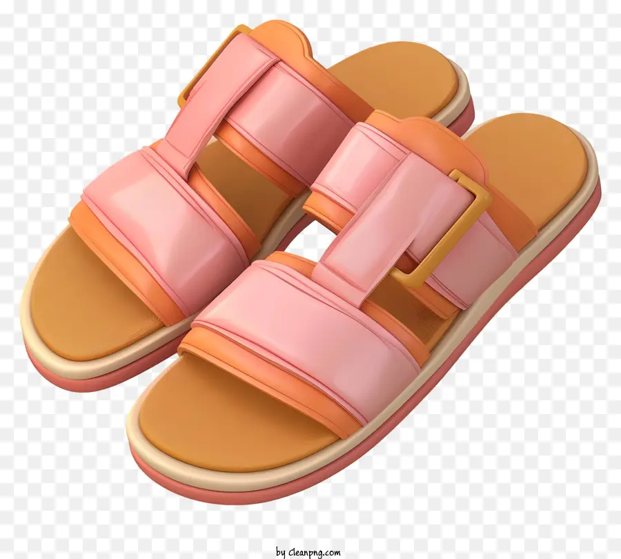 кожаные сандалии，Розовые сандалии PNG