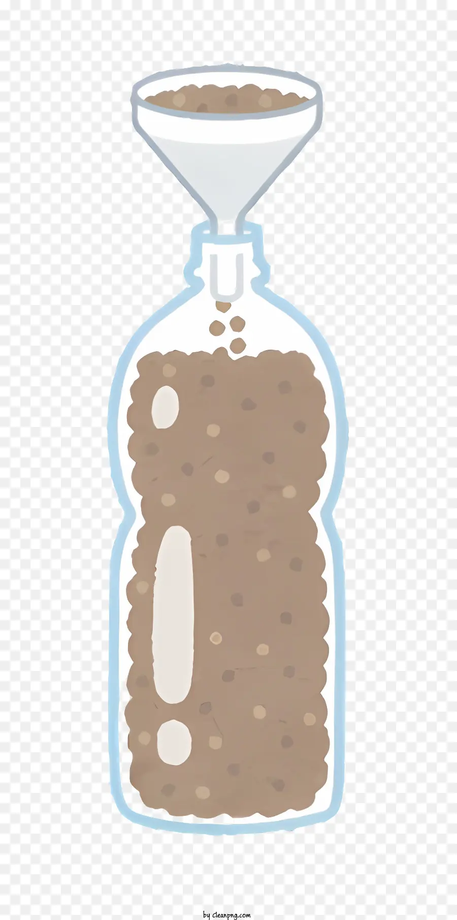 коричневая стеклянная бутылка，маленькие камни PNG