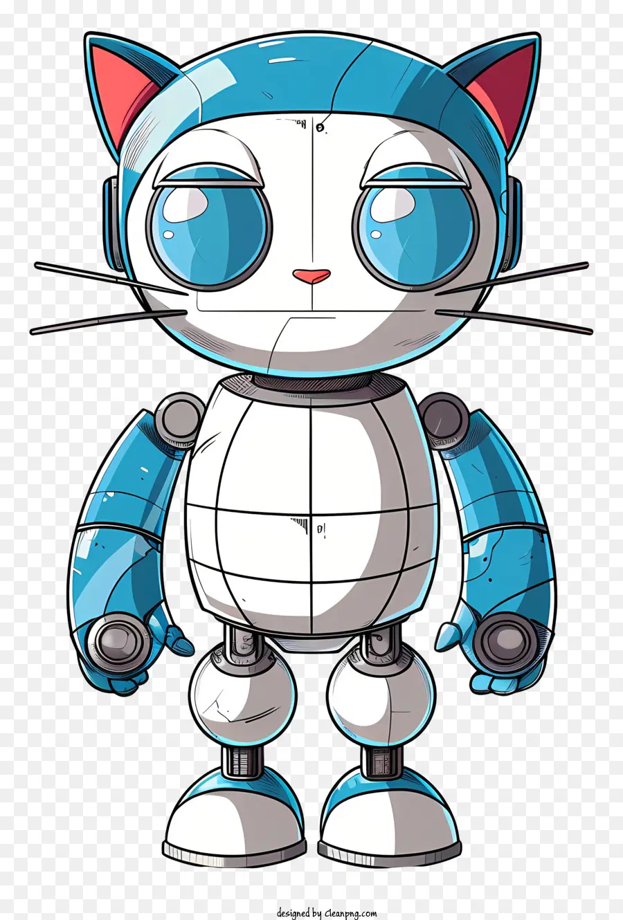 Кот робот，робот мультфильм PNG