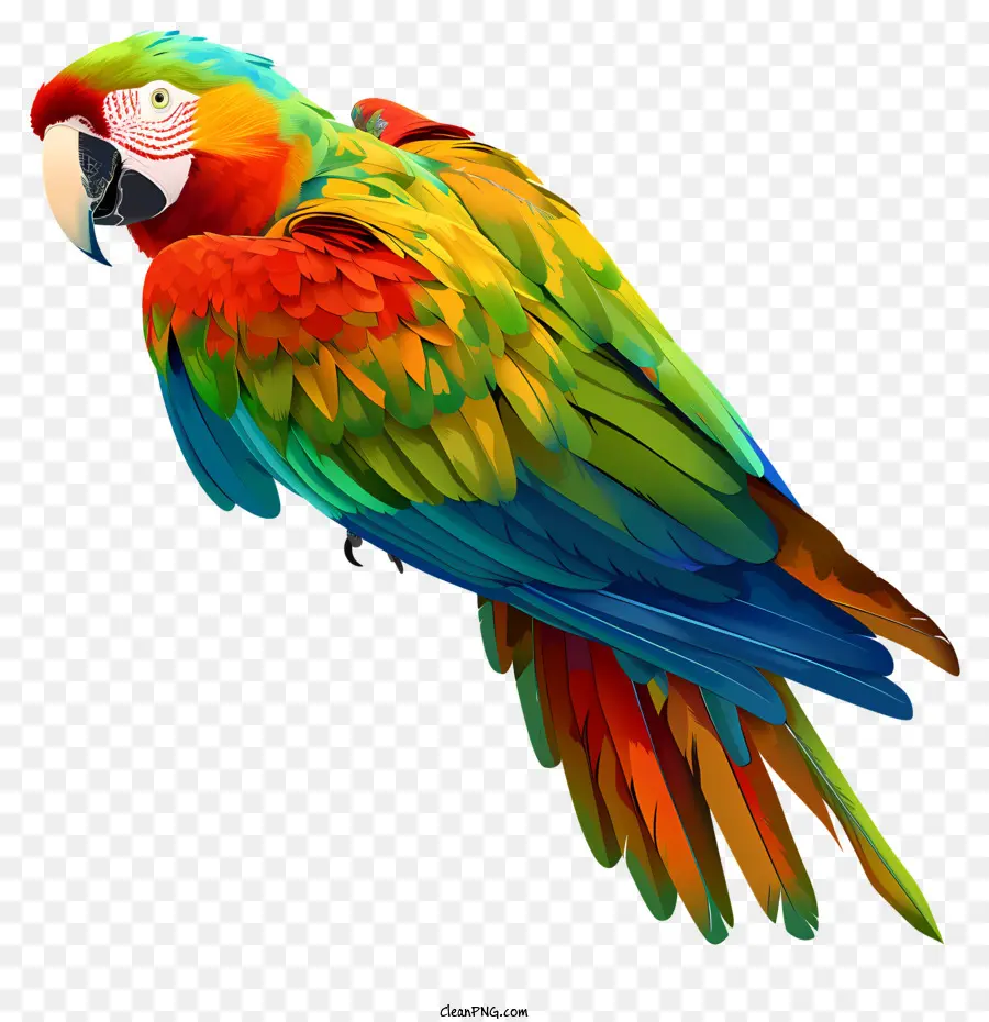 Ара，разноцветный попугай PNG