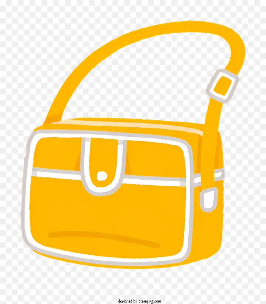 желтая сумка，Металлический ремешок PNG