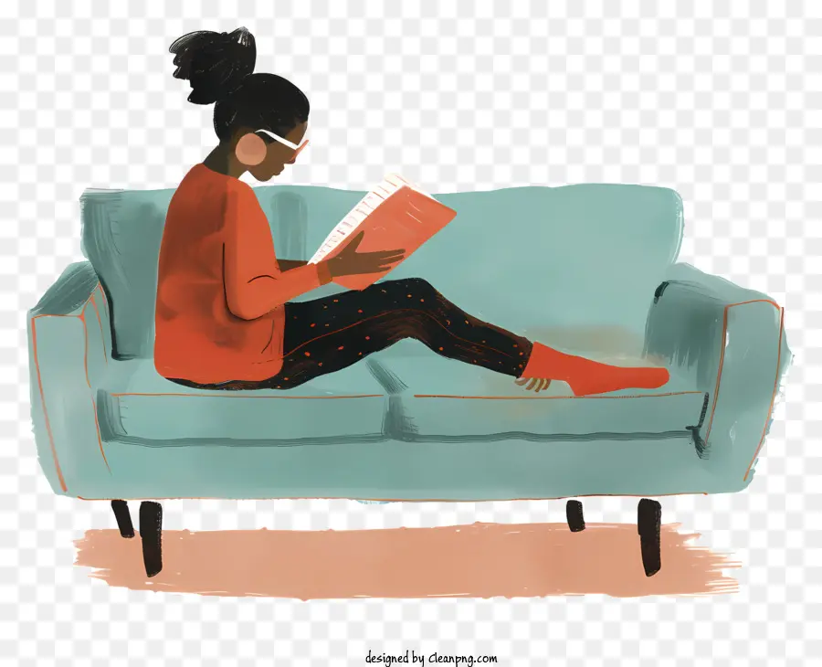 женщина читает，Чтение PNG