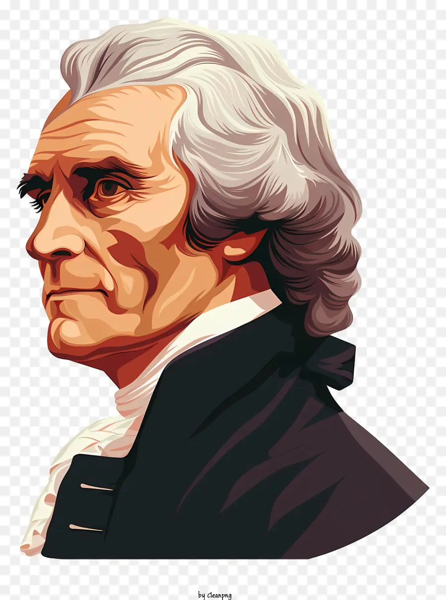 Томас Джефферсон，человек в черном пальто PNG