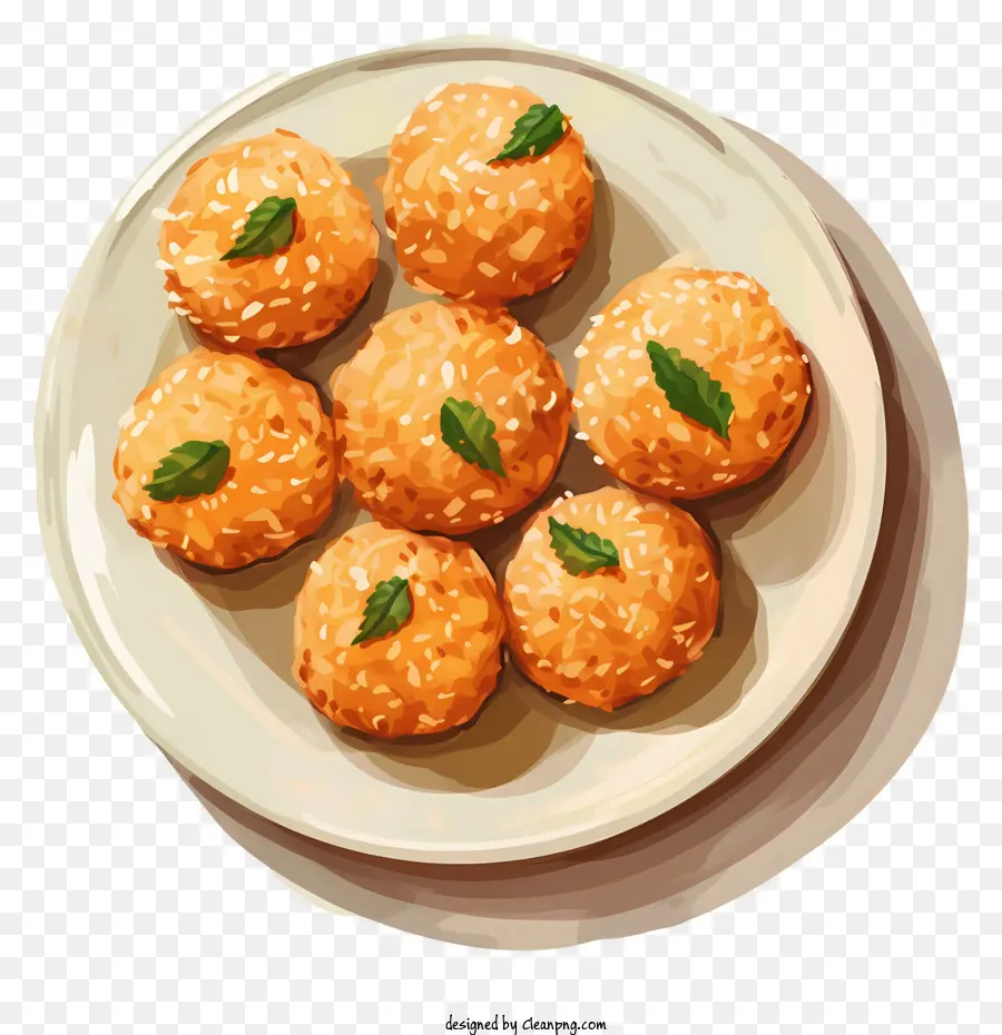 Laddu，Жареные рисовые шарики PNG