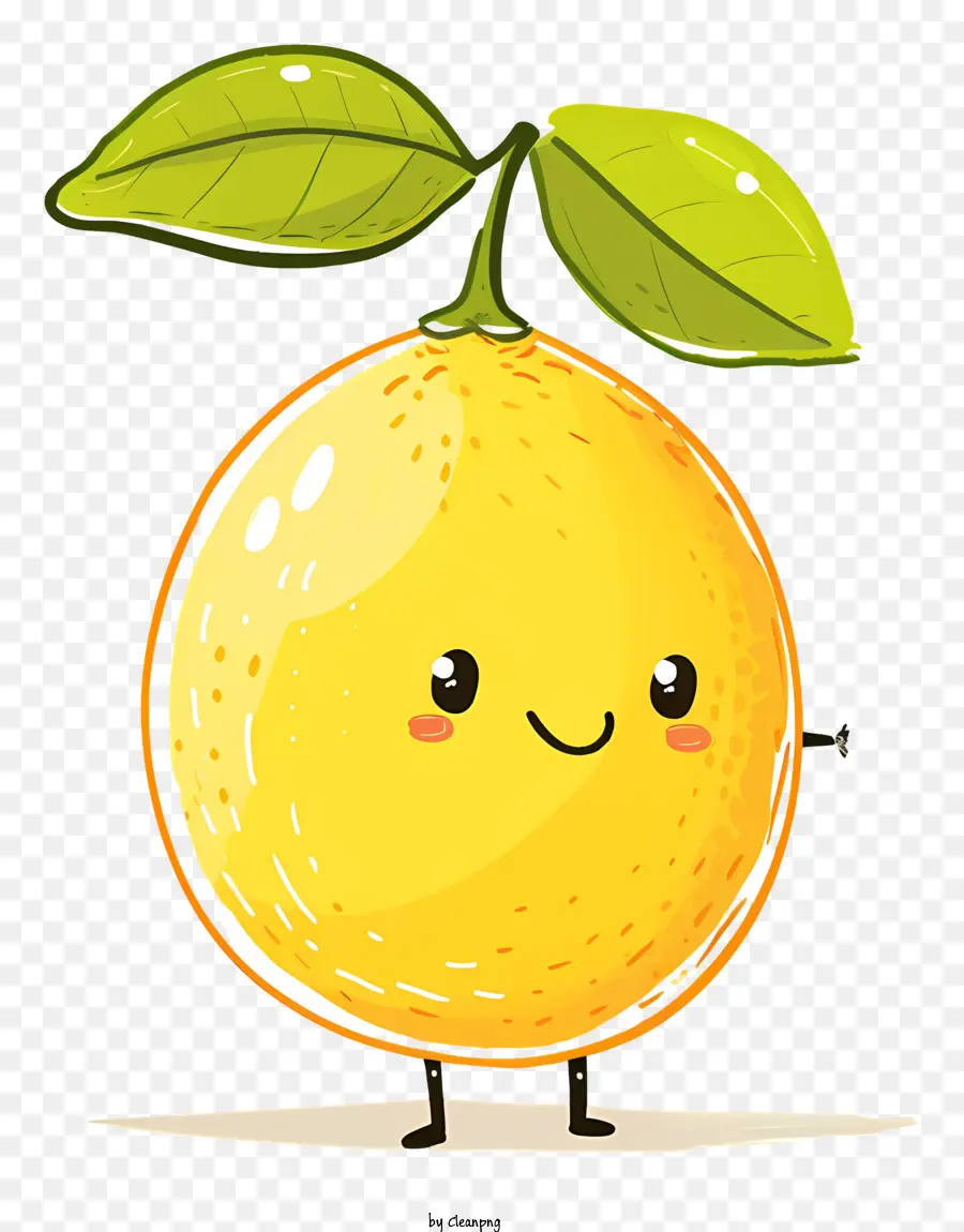 мультфильм лимон，желтые фрукты PNG
