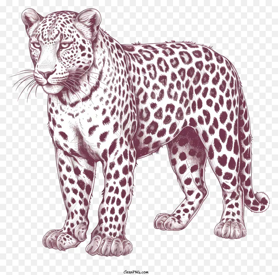 леопард，леопардовый рисунок PNG