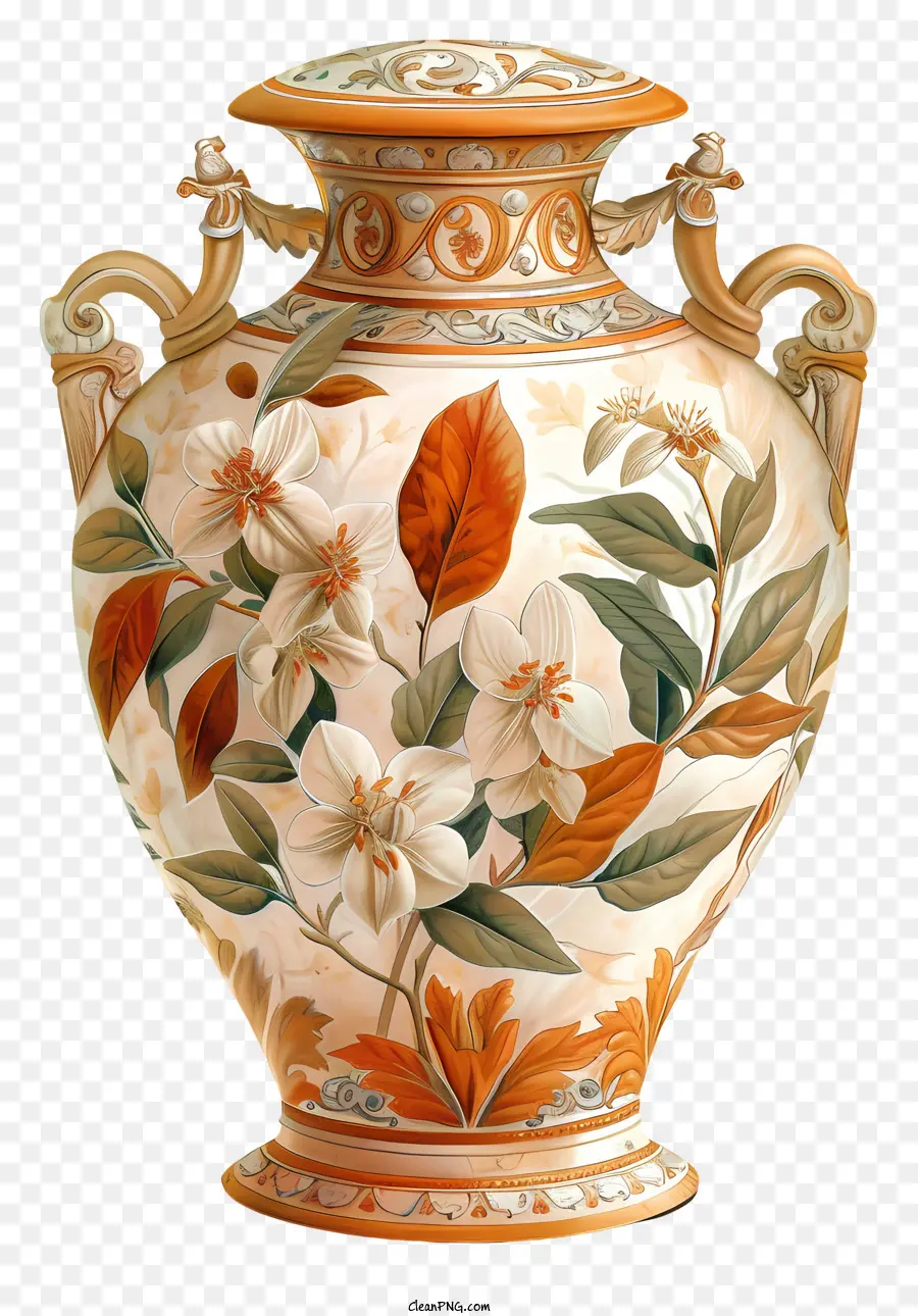 римская ваза，богато украшенная ваза PNG