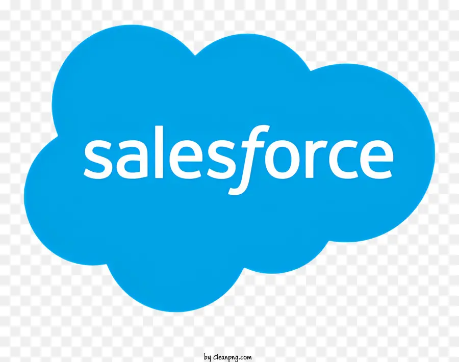 логотип Salesforce，голубое облако PNG