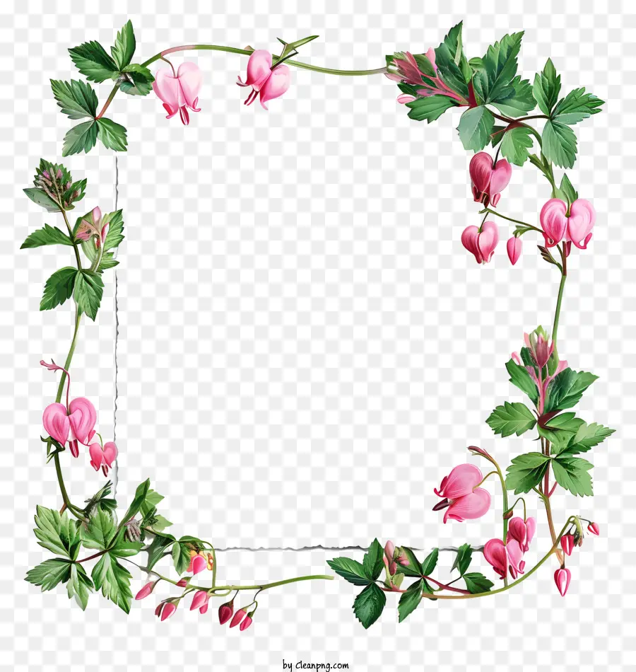 весенние цветы рама，цветочная композиция PNG