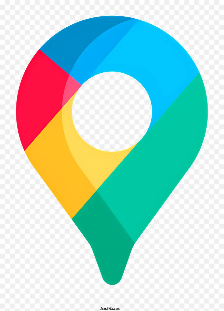 карты Google логотип，черный фон PNG
