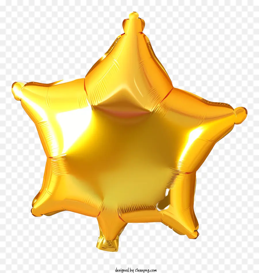 звезда воздушный шар，Золотая фольга PNG