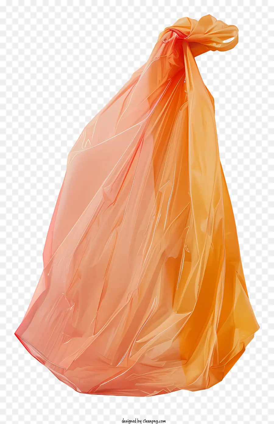 пластиковый мешок，оранжевый цвет PNG