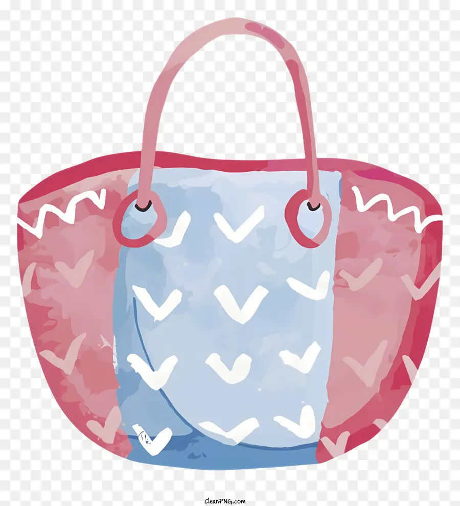 Красочная сумка для покупок，ручной работы PNG