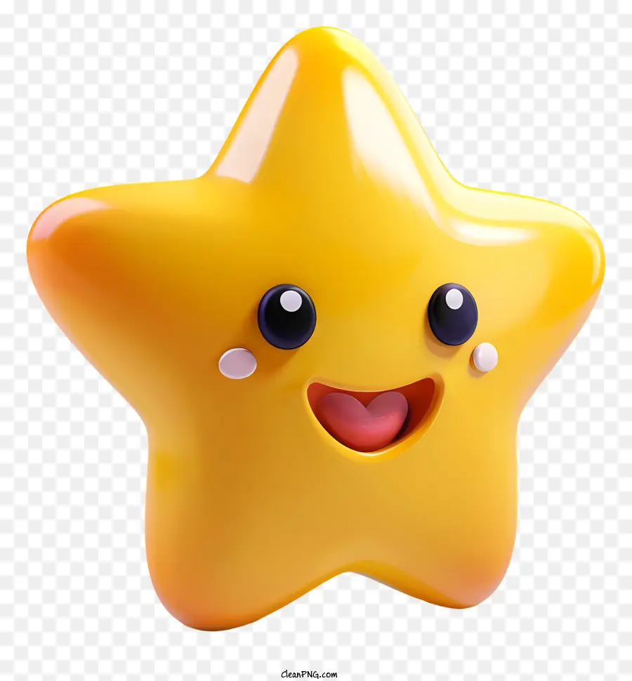 Звездный эмодзи，желтая звезда PNG