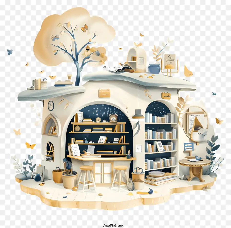 Bookstore，библиотека открытого воздуха PNG