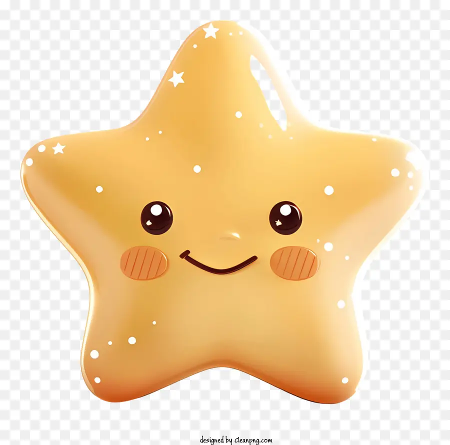 Звездный эмодзи，желтая звезда PNG