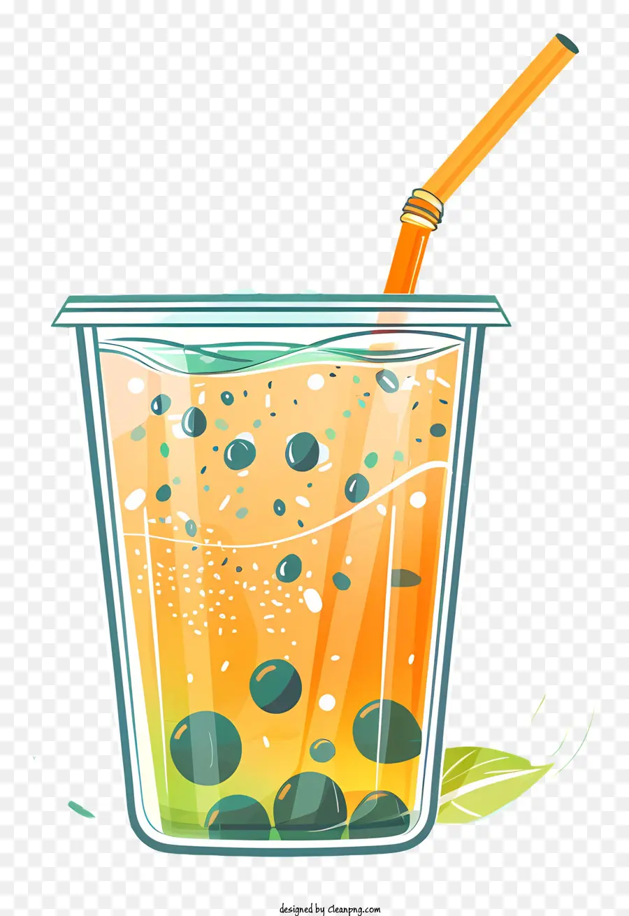 Пузырь чай，апельсиновый сок PNG