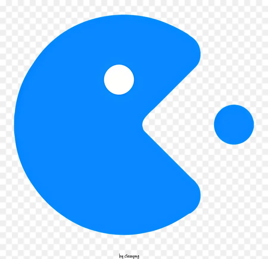 Логотип Pacman，синий персонаж PNG