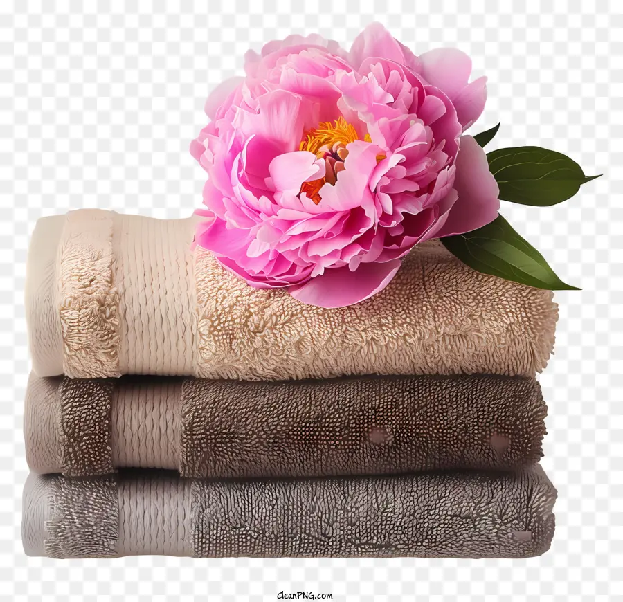 полотенца，розовый пион PNG