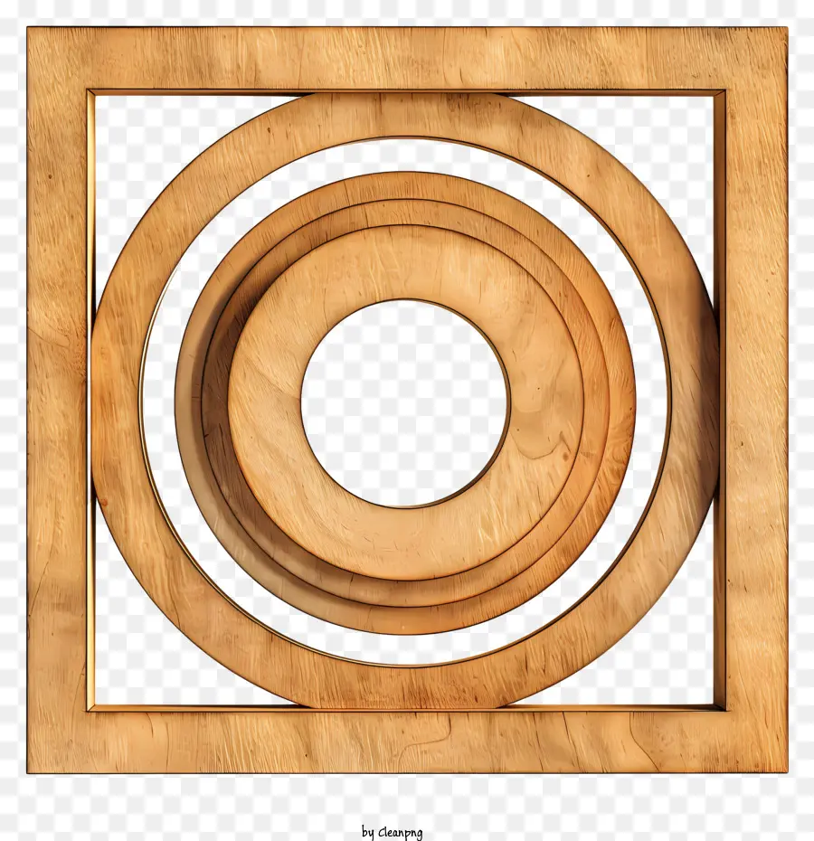 деревянное искусство，круговой дизайн PNG
