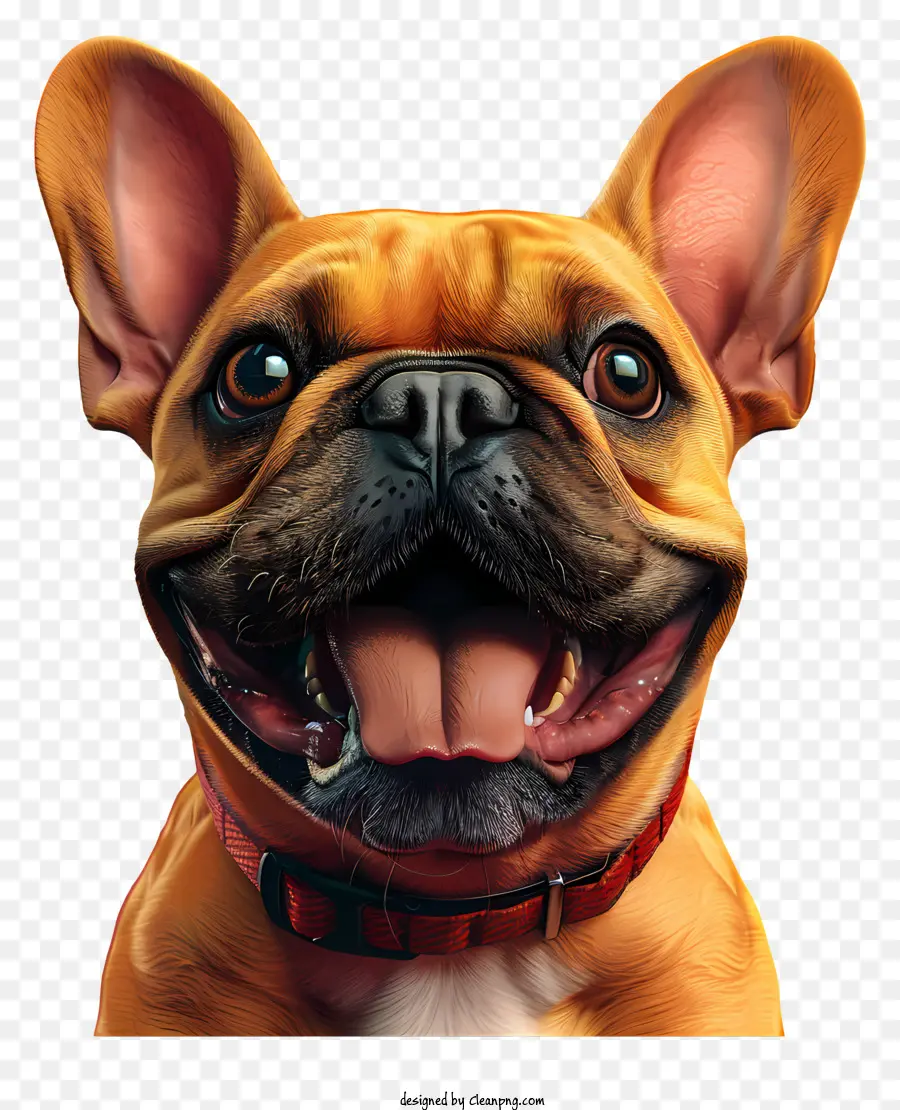французский бульдог，улыбаясь собака PNG