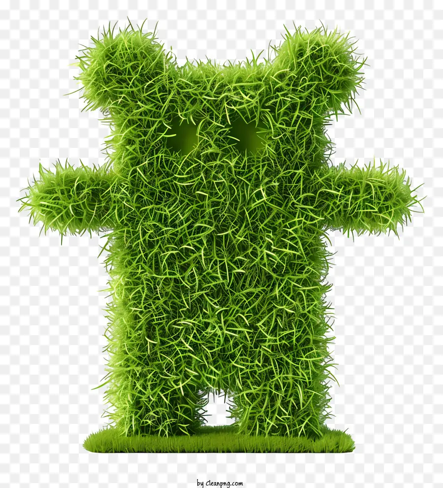 зеленая трава，травяной плюшевый мишка PNG
