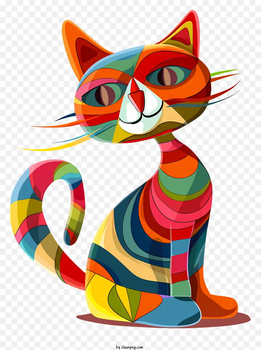 кошка игрушка，красочная кошка PNG